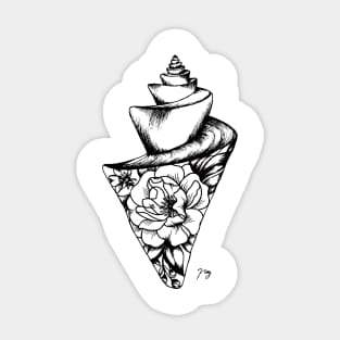 Floral Shell Sticker